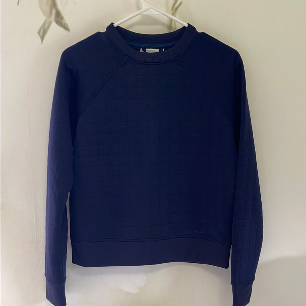 Marmot  Arctic Navy Blue Roice Crew Neck Pullover Top